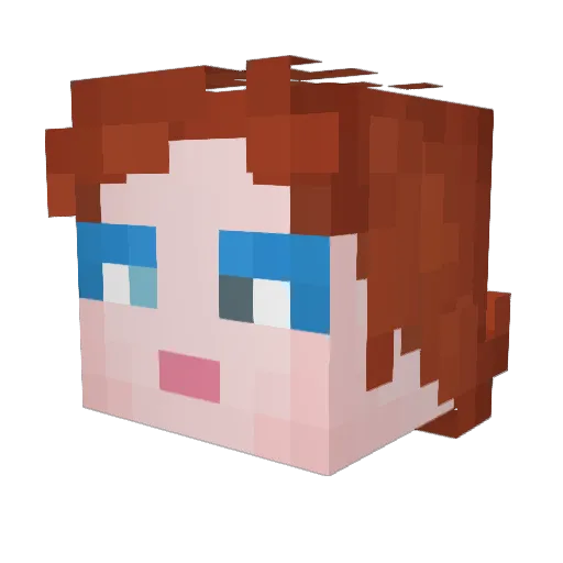 faceofleather Minecraft avatar head, 3D render