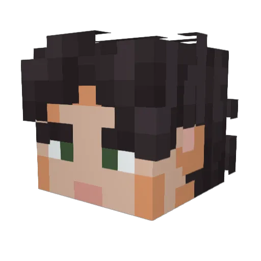 faceoshka Minecraft avatar head, 3D render