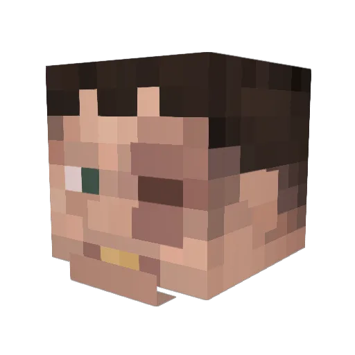 facjryt Minecraft avatar head, 3D render