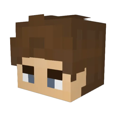 fackedcluvers Minecraft avatar head, 3D render