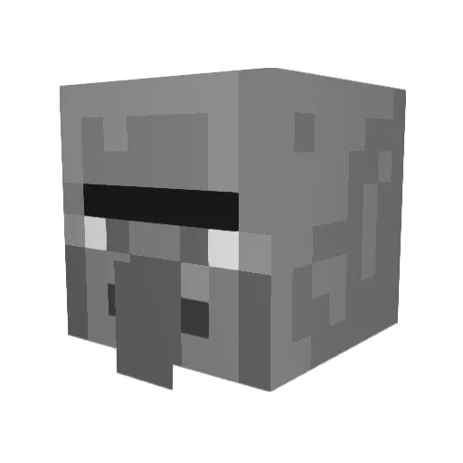 facketaf Minecraft avatar head, 3D render