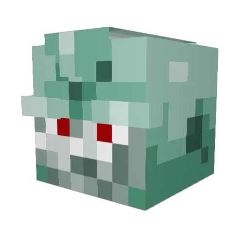 facr Minecraft avatar head, 3D render