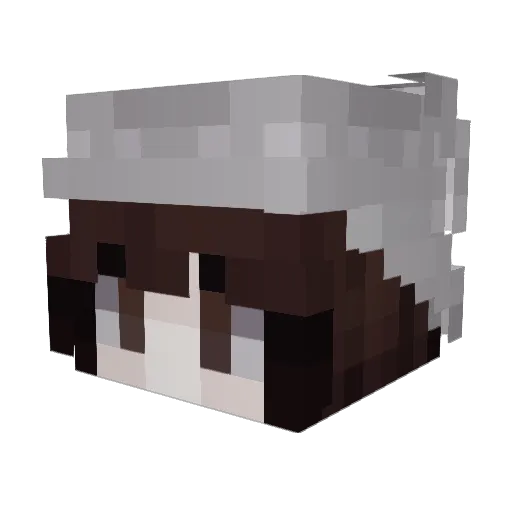 factory_worker Minecraft avatar head, 3D render