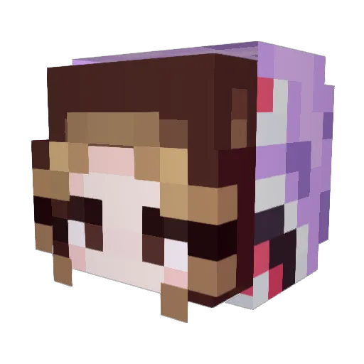 facudq Minecraft avatar head, 3D render