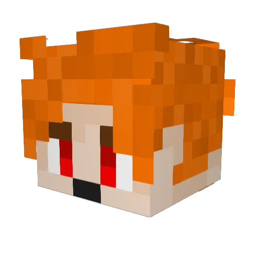 facuquer Minecraft avatar head, 3D render