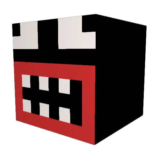 facuste Minecraft avatar head, 3D render