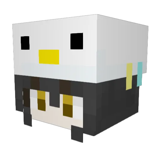 facw1 Minecraft avatar head, 3D render