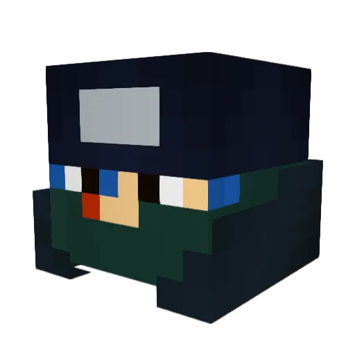fadalex30 Minecraft avatar head, 3D render