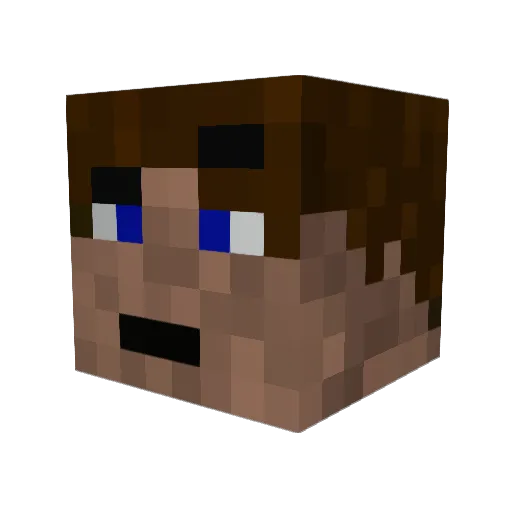 faddyicream Minecraft avatar head, 3D render