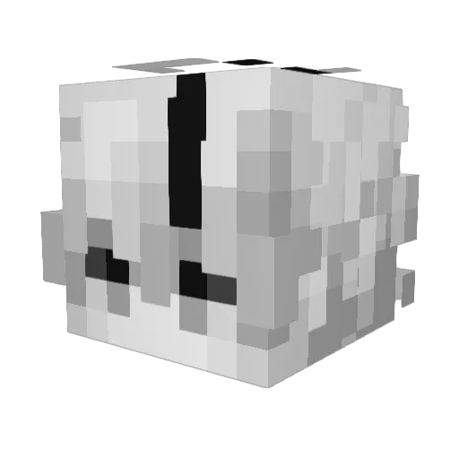 faded_by_nikos Minecraft avatar head, 3D render