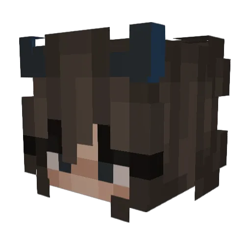 fadetait Minecraft avatar head, 3D render