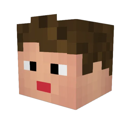 fadfaw Minecraft avatar head, 3D render