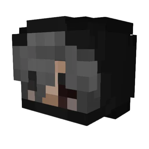 fadingless Minecraft avatar head, 3D render