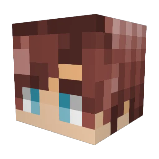 fadohacolu Minecraft avatar head, 3D render
