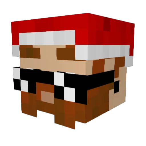 faduhaJK Minecraft avatar head, 3D render