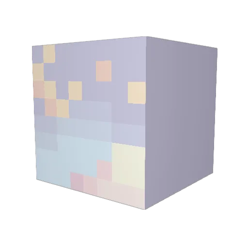 fadxed Minecraft avatar head, 3D render