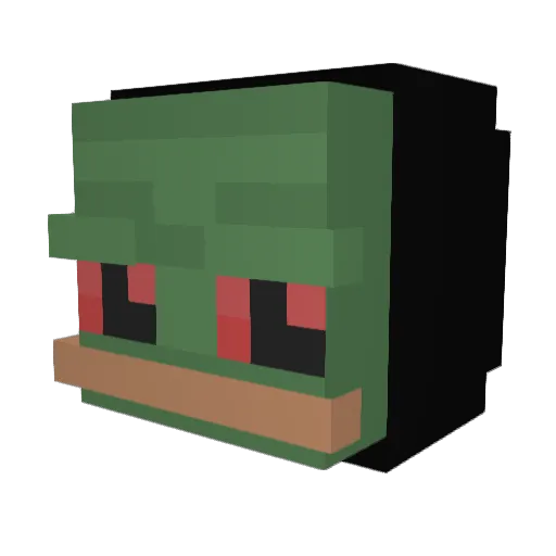 fadz1k Minecraft avatar head, 3D render