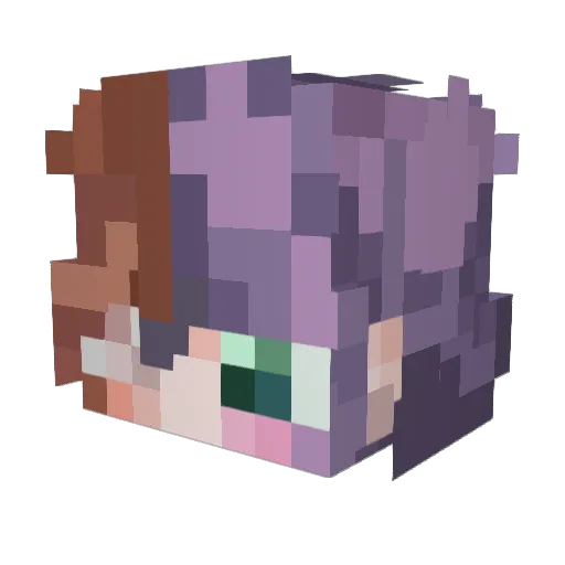 fae_gilded Minecraft avatar head, 3D render