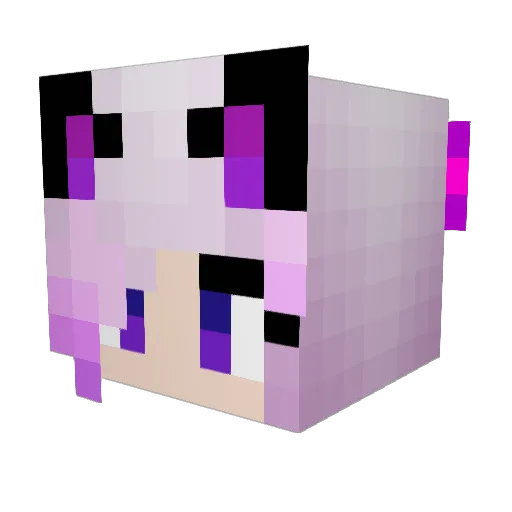 faeflow Minecraft avatar head, 3D render