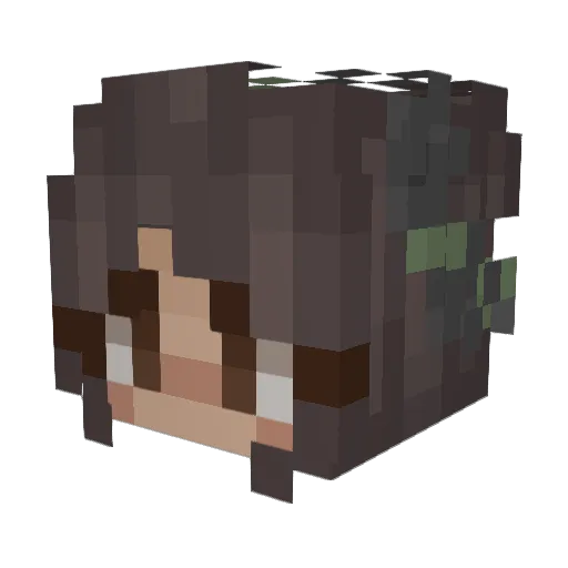 faelace Minecraft avatar head, 3D render