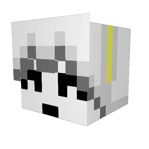 faelumina Minecraft avatar head, 3D render