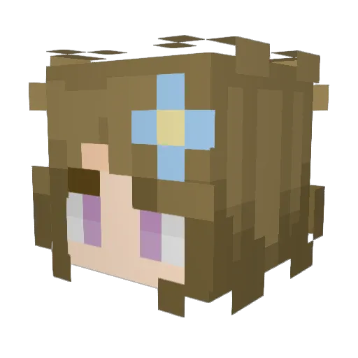 faerie_panda Minecraft avatar head, 3D render