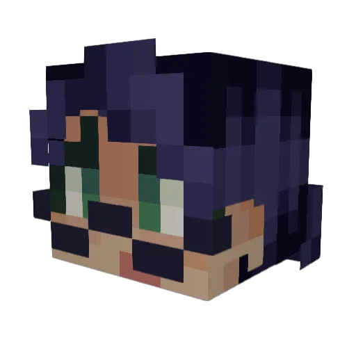 faeriefauna Minecraft avatar head, 3D render