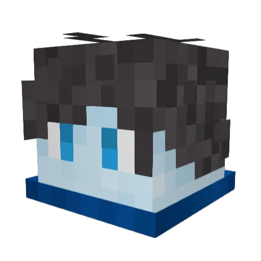 faerum Minecraft avatar head, 3D render