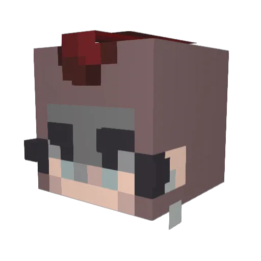 faetalistik Minecraft avatar head, 3D render