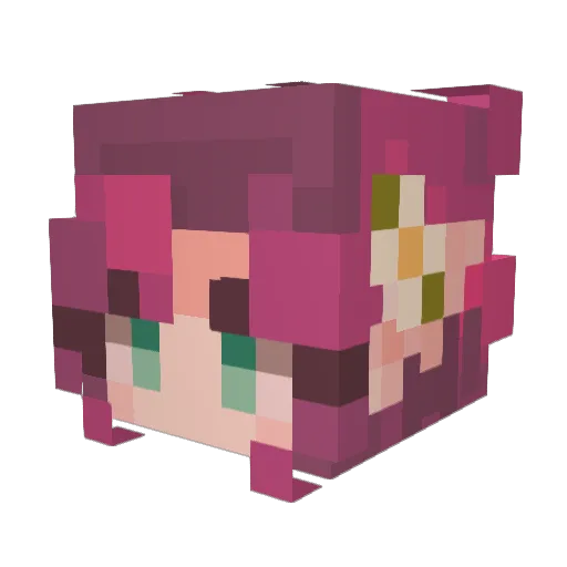 faevara Minecraft avatar head, 3D render