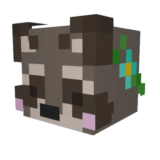 faewashere Minecraft avatar head, 3D render