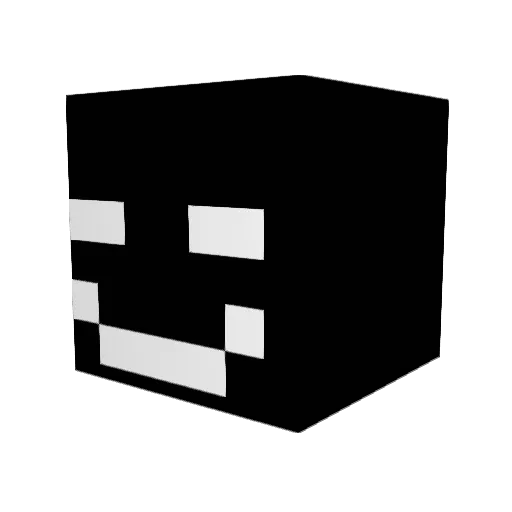 fafaf Minecraft avatar head, 3D render