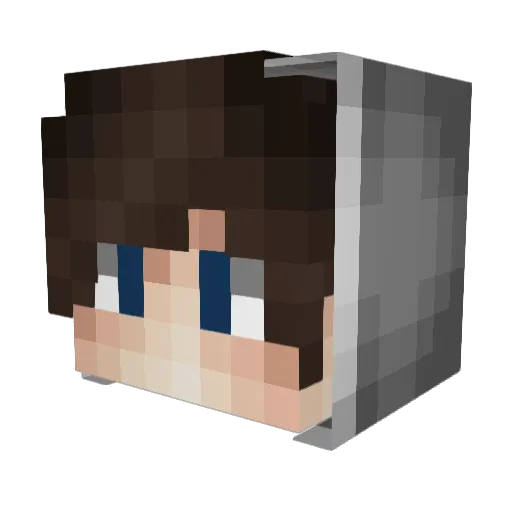 fafofafot Minecraft avatar head, 3D render