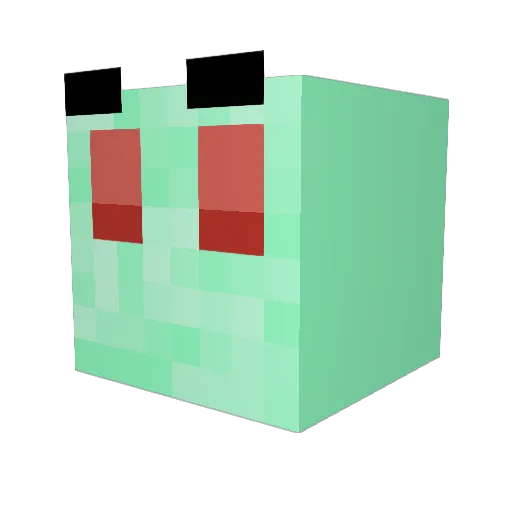 fafzen Minecraft avatar head, 3D render