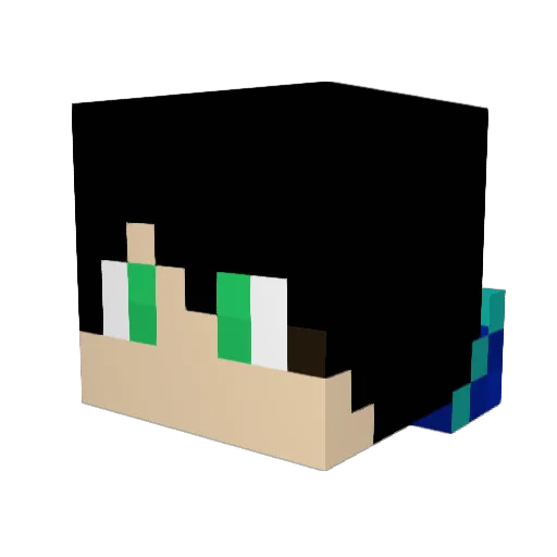 fagworu Minecraft avatar head, 3D render