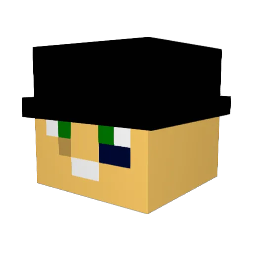 faice Minecraft avatar head, 3D render