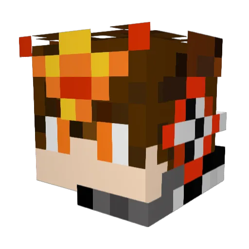 faidhi Minecraft avatar head, 3D render