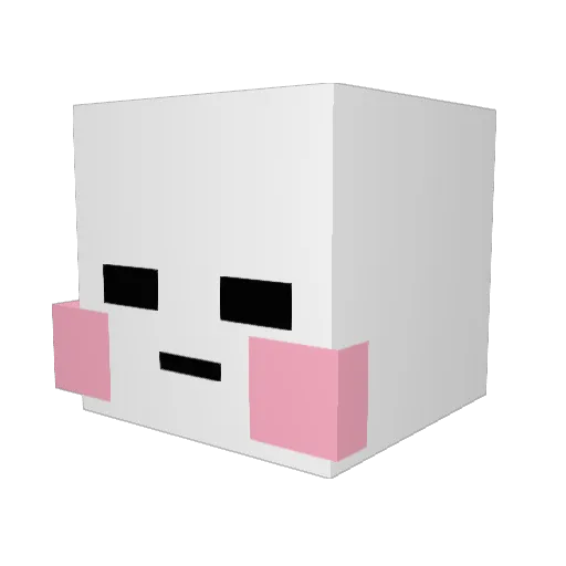 faifaXD Minecraft avatar head, 3D render