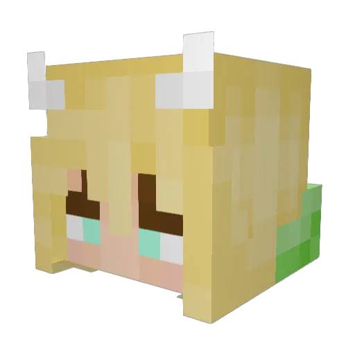 faifey Minecraft avatar head, 3D render