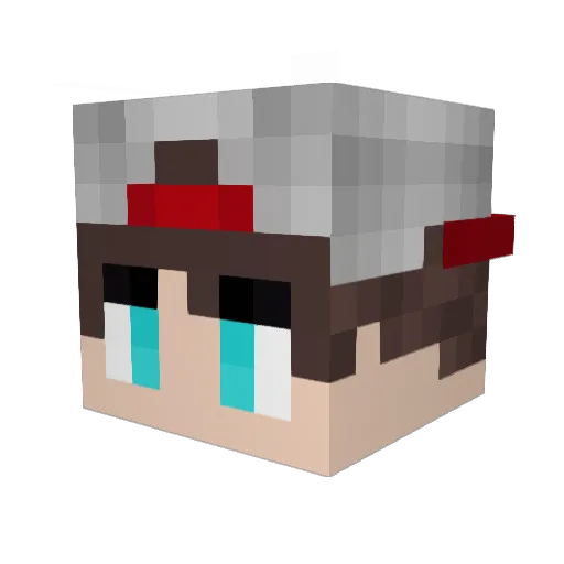 failcode12 Minecraft avatar head, 3D render