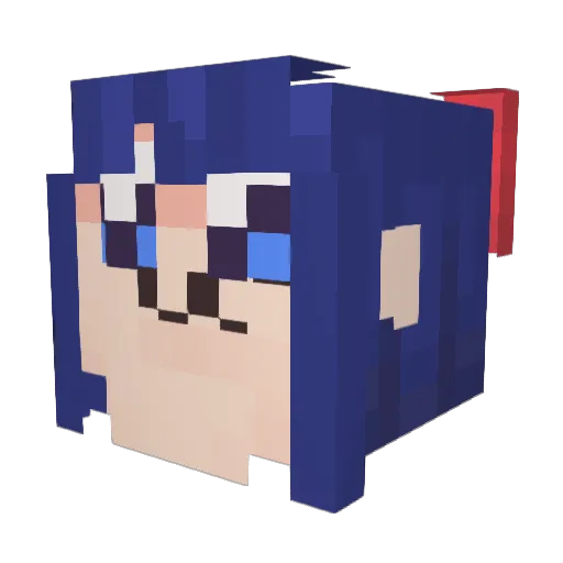 failedKeywork Minecraft avatar head, 3D render