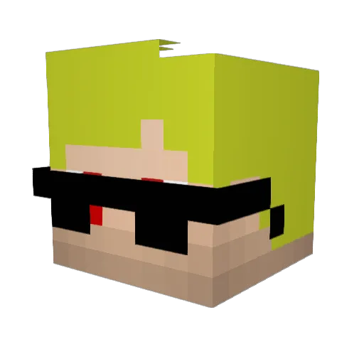 failgamerxd Minecraft avatar head, 3D render