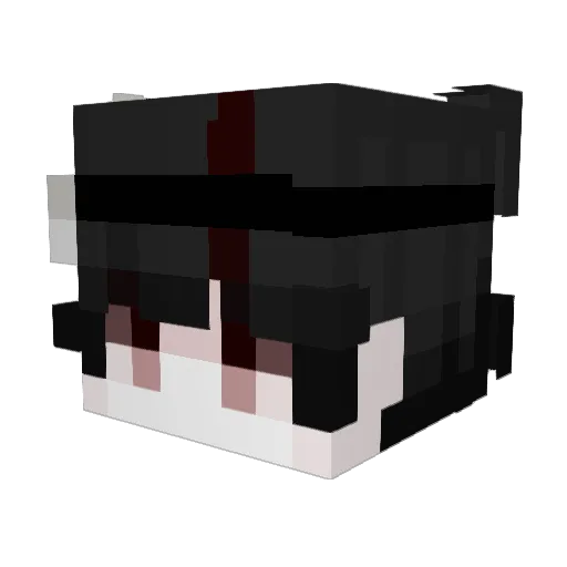 failin Minecraft avatar head, 3D render
