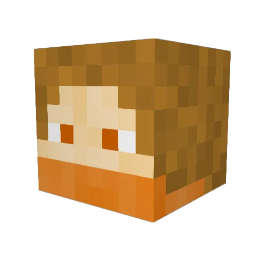 failsafeoff Minecraft avatar head, 3D render
