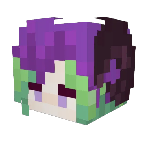 fairlyghostlly Minecraft avatar head, 3D render