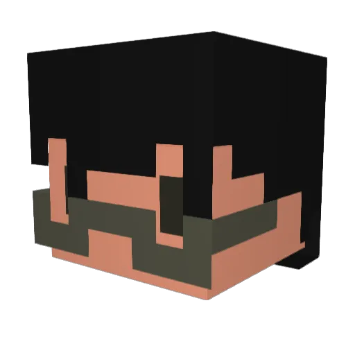 fairy_pop Minecraft avatar head, 3D render