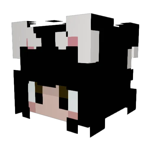 fairyb Minecraft avatar head, 3D render