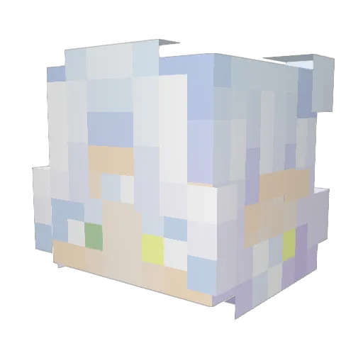 fairyfen Minecraft avatar head, 3D render