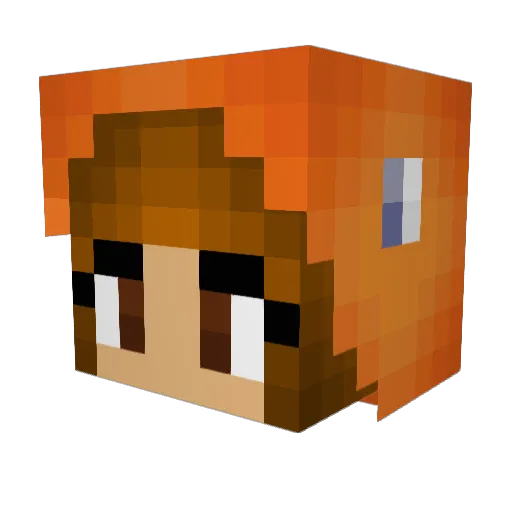 fairytailtrash Minecraft avatar head, 3D render
