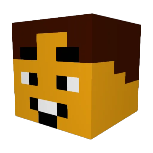 faison_18 Minecraft avatar head, 3D render